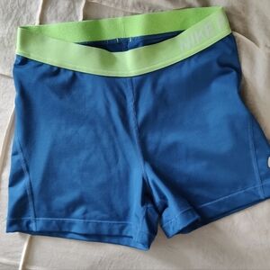 Nike Dri-Fit Blue and Green Athletic Shorts